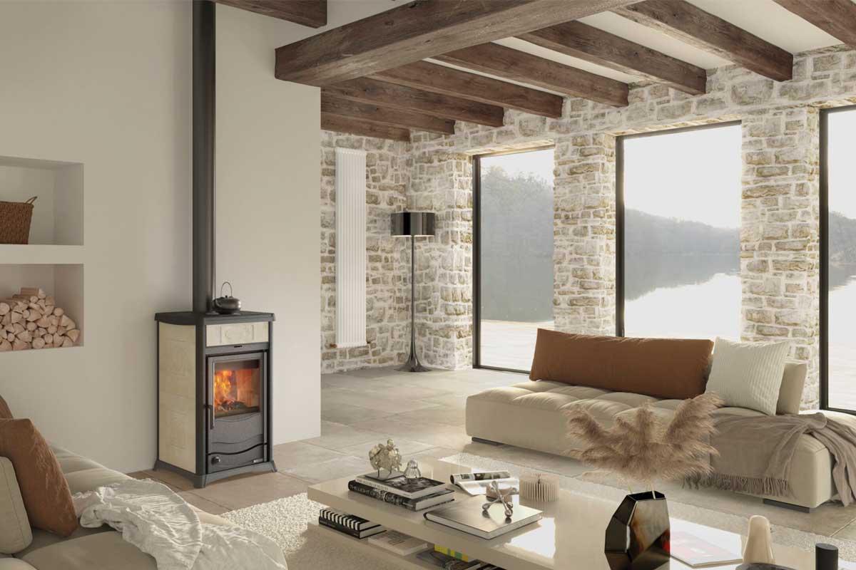 stove TermoRossella Majolica from La Nordica